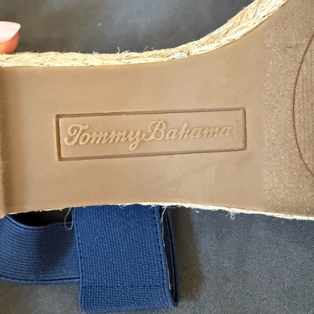 TOMMY BAHAMA Sakura Wedge Navy Size 9 - Picture 6 of 8
